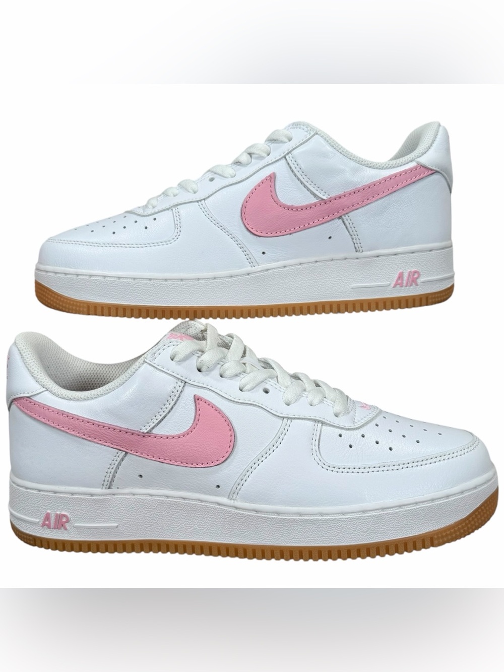 Nike Air Force 1 Low Color of the Month White Pink Gum Sole Sneakers Size 10